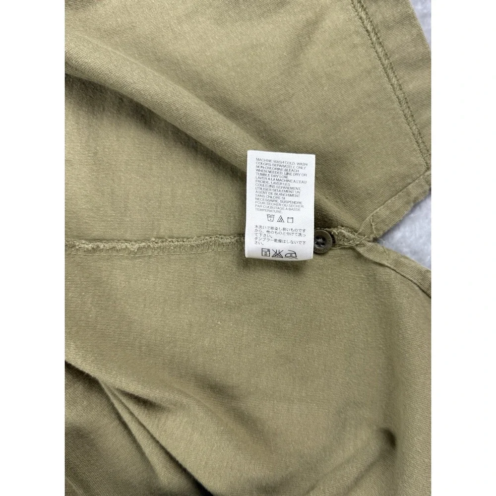 The North Face Polo Shirt Mens XL Green Striped Short Sleeve Cotton Casual